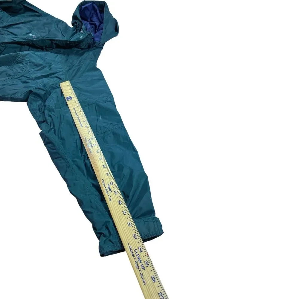 Vintage 90s Columbia Jacket Mens LARGE Green Hooded Waterproof Rain Coat